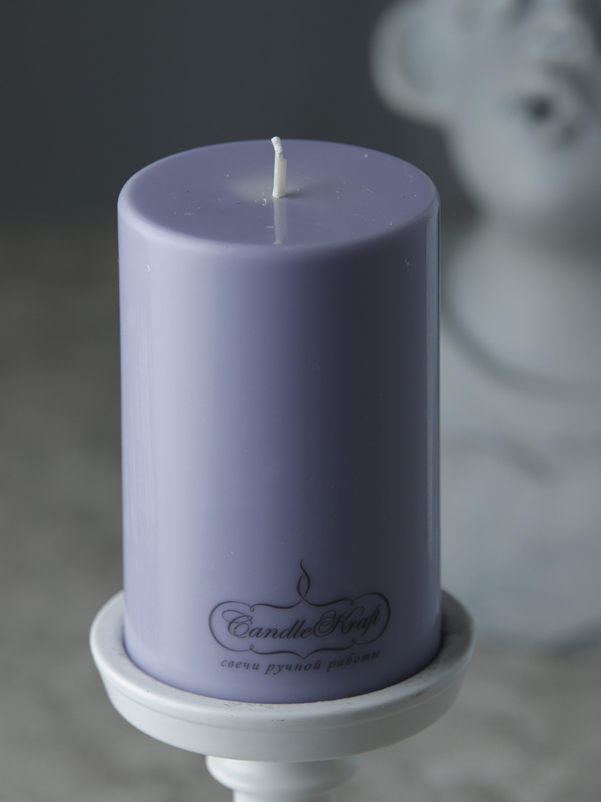 Свеча интерьерная из соевого воска CandleKraft EcoTrend Lavender Maxi "столбик"