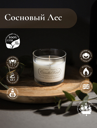 Свеча ароматическая CandleKraft Pine Grove Aroma Mini &quot;Сосновый Лес&quot; от Мастерской уюта CandleKraft