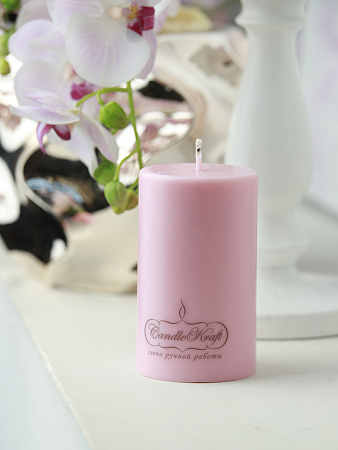 Свеча интерьерная из соевого воска CandleKraft EcoTrend Pink Medium &quot;столбик&quot; от Мастерской уюта CandleKraft